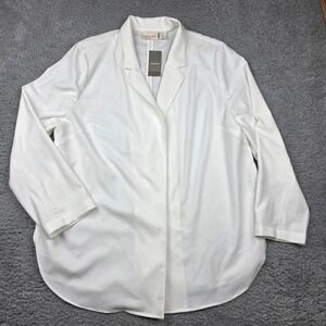 Chico's‎ Women's Blazer Jacket Size 3 New With Tags Spytail Solid Antique White